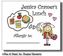 personalized lunch stickers