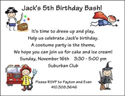 Invite Costume Party