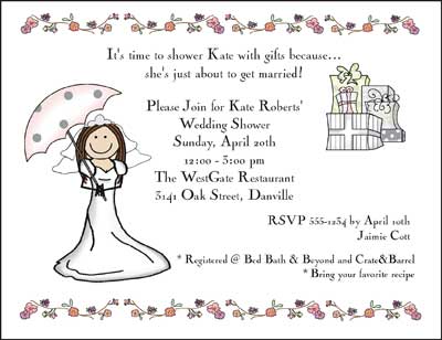 invitation wedding shower umbrella