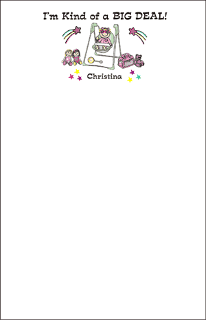 personalized full color notepad -Pad Big Deal Girl