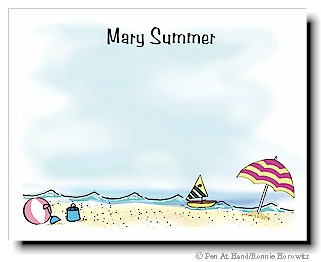 personalized theme card beach