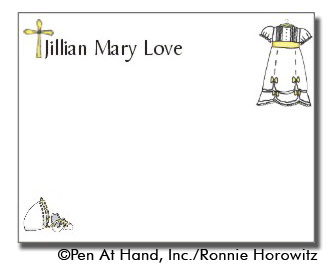 personalized theme card Christening