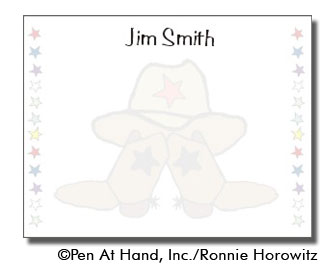 personalized theme card cowboy
