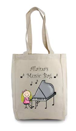 personalized tote bag music