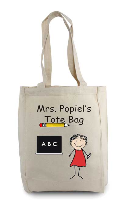 tote bag teacher chalkboard